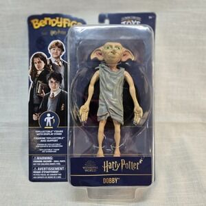 BendyFigs Dobby Harry Potter Action Figure Noble Collection Display Stand New